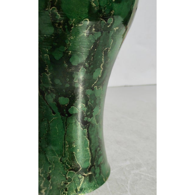 Metal Japanese MeiPing Bronze and Enamel Vase For Sale - Image 7 of 11