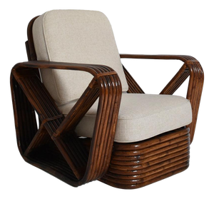 Vintage Rattan Lounge Chair, 1940s