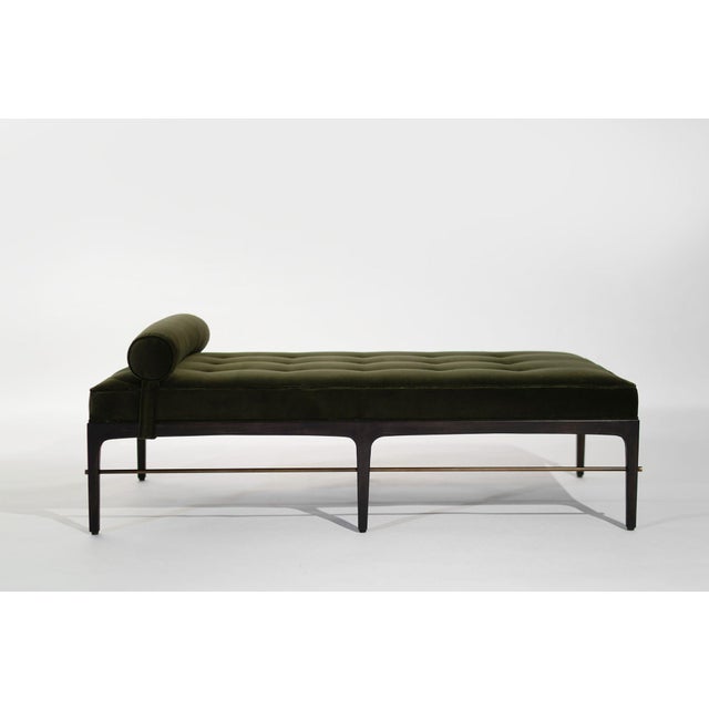 Mid-Century Modern Linear Daybed Series Espresso and Bronze For Sale - Image 3 of 18