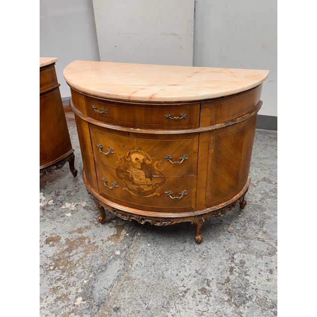 Neoclassical Neoclassical Semicircular Demi-Lune Commode, 19th Century For Sale - Image 3 of 12