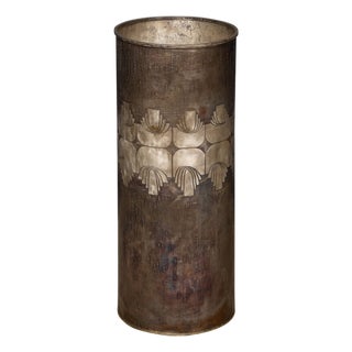 Antique French Arts and Crafts Metal Stick Stand by Gallinarc, 1910 For Sale