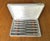 Set of 12 small silver-plated dessert knives for cheese or other desserts, by silversmith Ravinet D’enfert, classic...