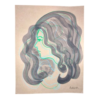 Original Painting on Paper by CL Auker For Sale