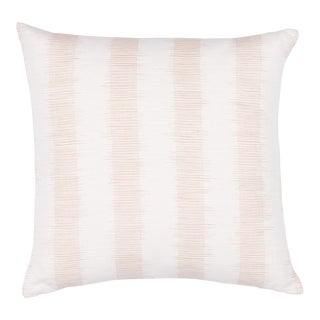 Schumacher Attleboro Ikat 22" Pillow in Natural For Sale