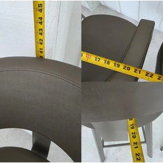 Taupe Amisco 27" Counter Height Swivel Stools Taupe Grey For Sale - Image 8 of 8