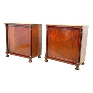 Small Regency Mahogany Side Cupboards, 1820, Set of 2 For Sale