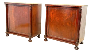 Small Regency Mahogany Side Cupboards, 1820, Set of 2