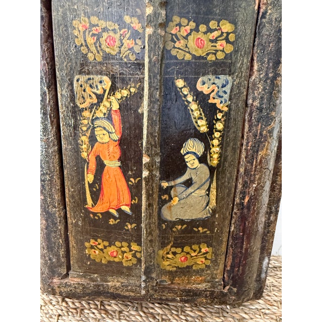 Wood Antique Persian Quajar Wall Mirror For Sale - Image 7 of 12