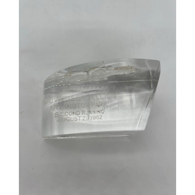 1980s 1982 Micheal F Cox Race Horse Carving Arlington Park For Sale - Image 5 of 8