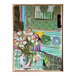 "Daffodils" an Original Framed Painting by Shann Spishak For Sale