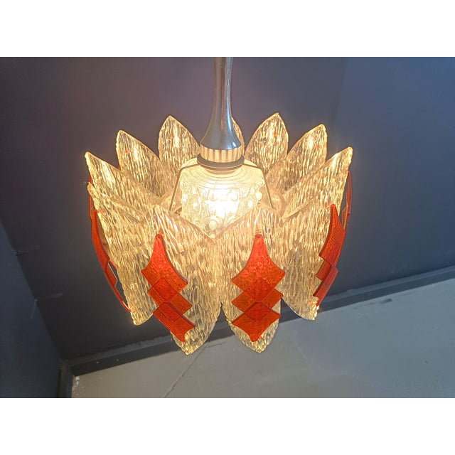 Plastic Space-Age Acrylic Chandelier attributed to Marbach Leuchten, 1960s For Sale - Image 7 of 12