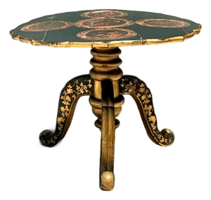 Vintage Victorian Chinese Export Lacquered Center Hall Table