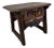 Spanish Castilian Carved Wood Side Table with Iron Hardware, 1910 For Sale