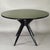 Italian Round Black Lacquered Table with Olive Green Glass Top, 1950s For Sale - Image 3 of 8