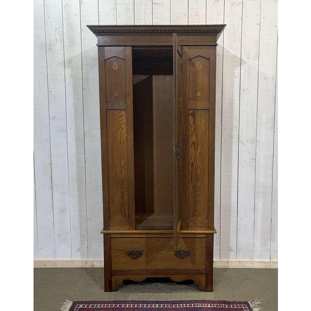 English Wardrobe in Oak For Sale - Image 10 of 14