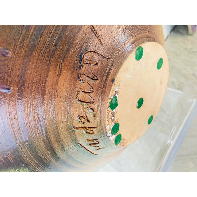 Purple Giant Raku Pottery Vessel For Sale - Image 8 of 10