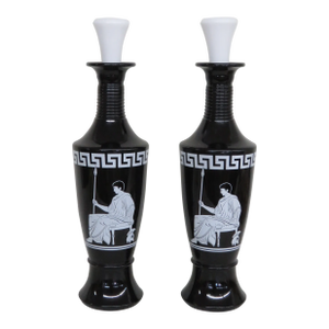 Royal Emperor Roman Themed Jim Beam Whiskey Decanter With Stoper a Pair 4382b