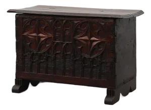 16th Century Gothic Carved Oak Chest, France