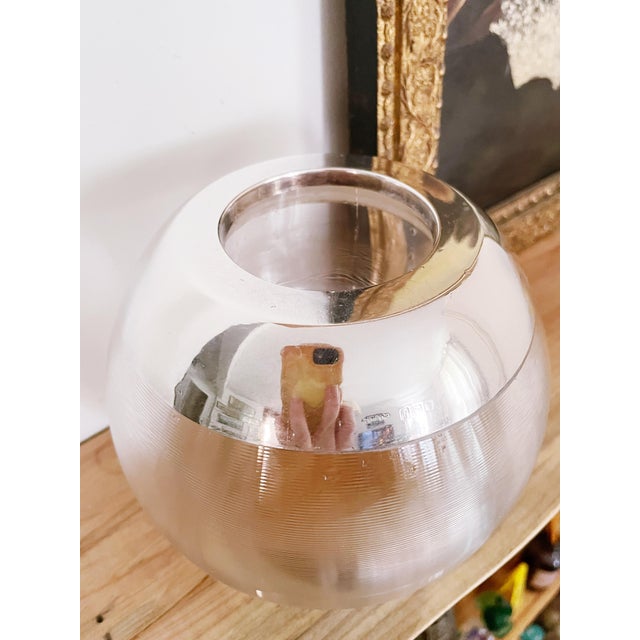 Huge 1912 English Sterling Silver and Glass Match Striker For Sale - Image 4 of 6