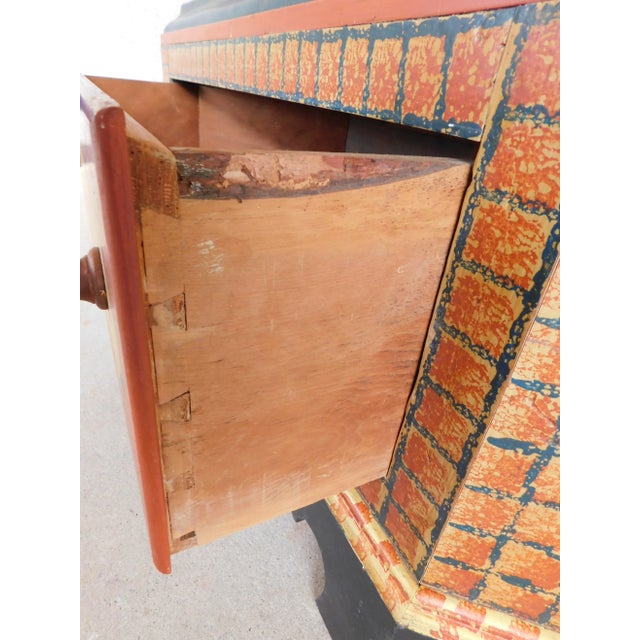 Antique 2 Piece 18th Century Grain Painted Corner Cabinet Berks Co. Pa For Sale In Philadelphia - Image 6 of 12
