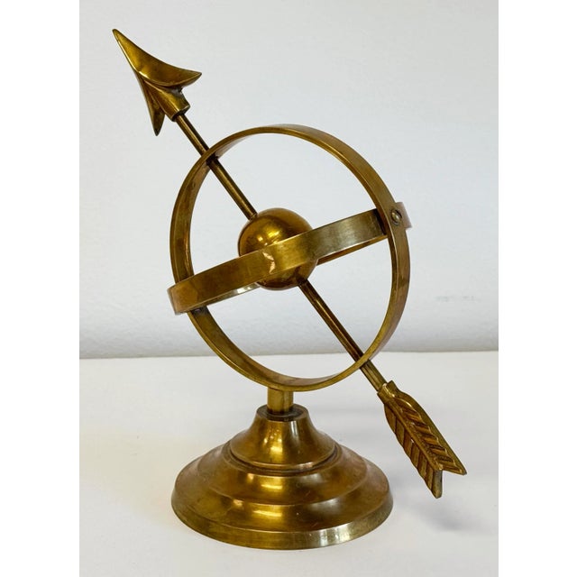 Vintage Brass Armillary Sundial Sphere For Sale In Kansas City - Image 6 of 9