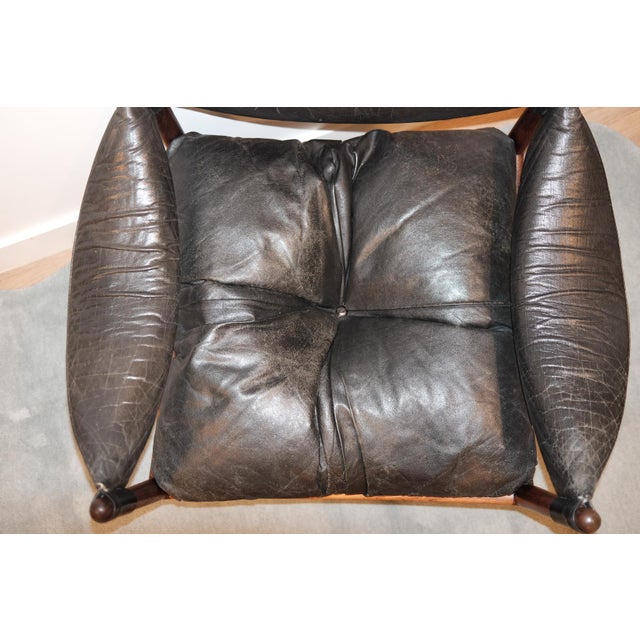 1960s Danish Modern Kristian Vedel "Modus" Leather Lounge Chairs — Pair For Sale - Image 12 of 15