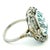 Metal 1930s Art Deco Platinum Aquamarine Diamond Halo Ring, 10 Ct, Size 8 For Sale - Image 7 of 14