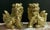 Pair of Chinoiserie Gold Gilt Foo Dog Accents or Bookends by Sadek. Great for Palm Beach Regency, Hollywood Regency, Feng Shui or Traditional Decor For Sale - Image 4 of 9