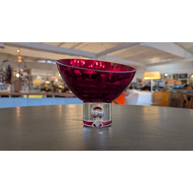 1970s 1970s Ruby Red Candy Dish For Sale - Image 5 of 14
