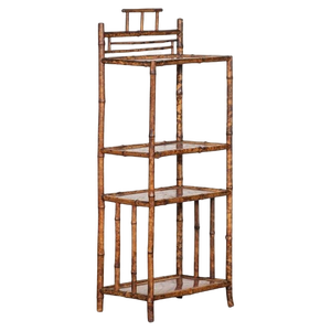 19th Century English Bamboo Chinoiserie Etagere, 1880s