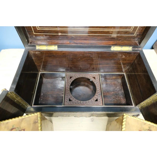 Wood Mid 19th Century French Inlaid Tea Caddy For Sale - Image 7 of 11