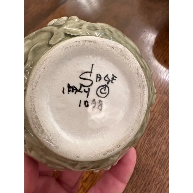 2000 - 2009 Williams Sonoma Napa Sage Cream and Sugar Set- 2 Pieces For Sale - Image 5 of 5