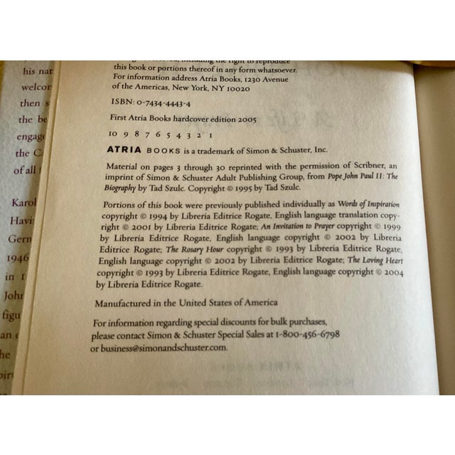 White Signed Copy - The Private Prayers of Pope John Paul II - First Atria Hardcover Edition Books 2005 For Sale - Image 8 of 16