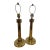 1990s Pair of Frederick Cooper Brass Art Deco Table Lamps Hollywood Regency 26" Tall For Sale