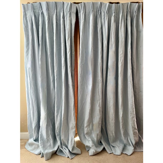 Rogers & Goffigon Light Blue Linen Curtain PanelsA Pair Chairish