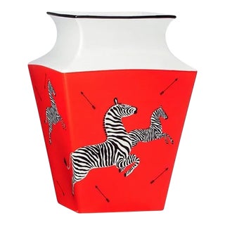 Scalamandre Zebra 10" Vase by Lenox For Sale
