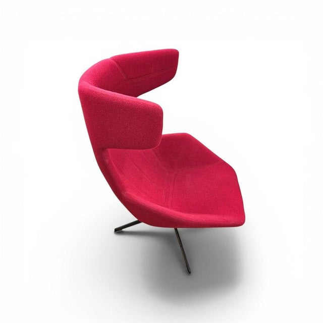 Red Vintage Lounge Chair in Red Wool by Alfredo Häberli, 2003 For Sale - Image 8 of 14