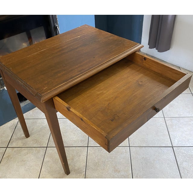 Vintage Desk in Oak with Large Drawer, 1950 For Sale - Image 9 of 18