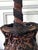 Large Antique Japanese Smoked Bamboo Basket Ikebana Mingei For Sale - Image 13 of 18