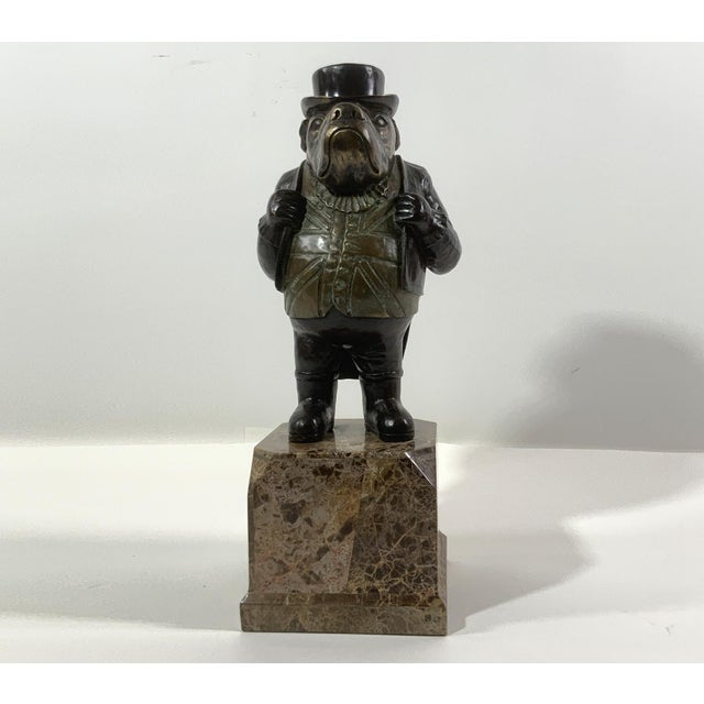 Traditional Dog in Hat and Topcoat Statue For Sale - Image 3 of 10
