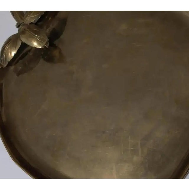 Figurative Vintage Sarreid Ltd. Apple Shaped Serving Tray For Sale - Image 3 of 6