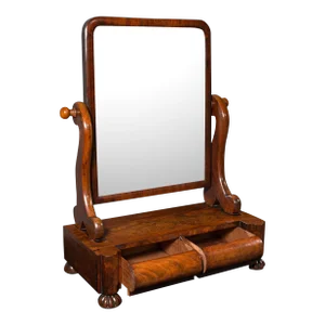 1830s Antique William IV English Dressing Table Mirror