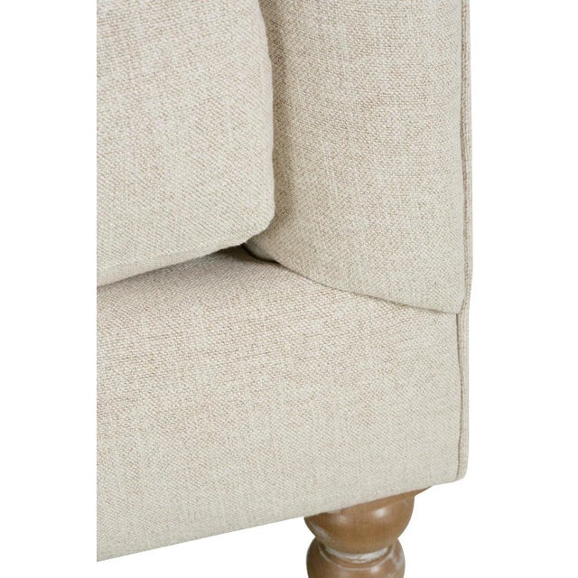 Greta Chair, Cream Linen For Sale - Image 6 of 13