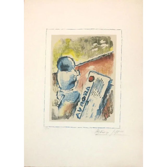 Hand signed and numbered. Edition of 100 prints. Lithograph with 6 colors. Catalogue Bartolini n. LXXIX. Very good...