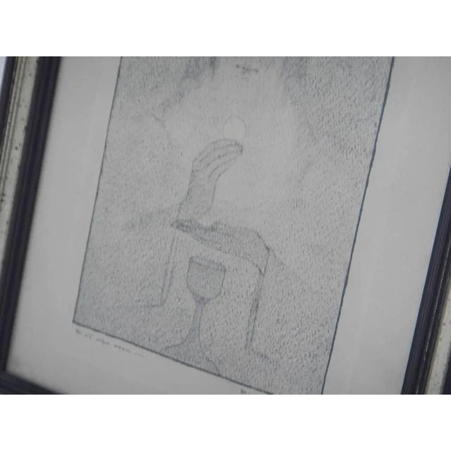 Black Mina Anselmi, Hoc Est Corpus Meum, 1939, Charcoal Drawing, Framed For Sale - Image 8 of 11