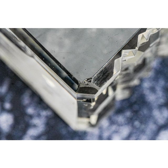 Elegant Large Antique Paperweight Crystal Sterling Silver English Desk Inkwell For Sale - Image 13 of 15