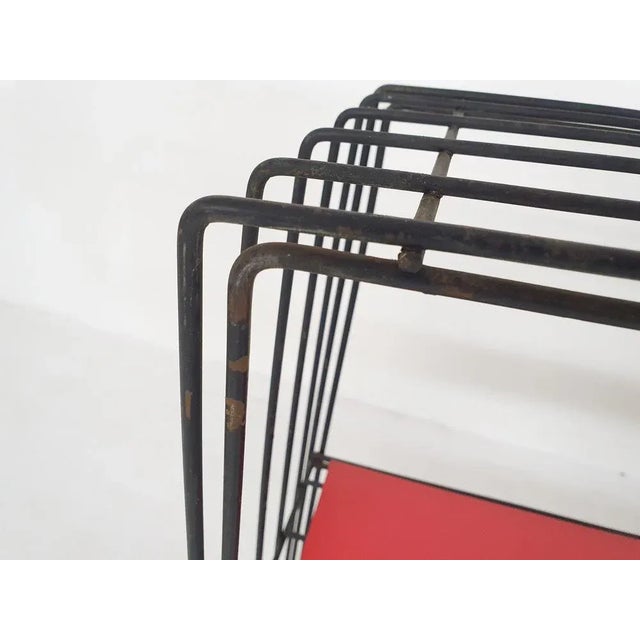 Black Metal Bookcase attributed to Tjerk Reijenga for Pilastro, the Netherlands, 1960s For Sale - Image 9 of 12