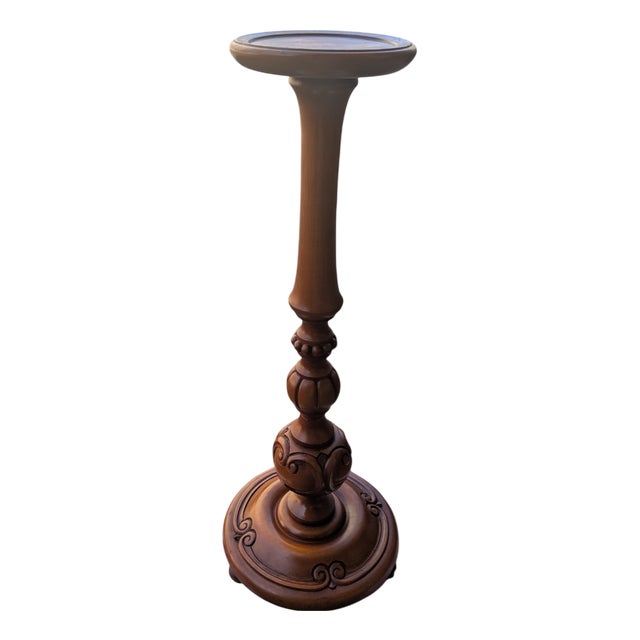 Vintage Hardwood Flower Stand, 1960s For Sale