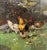 19th Century French Barnyard Oil Painting Signed H. Lambert for Galien-Laloue For Sale - Image 10 of 12
