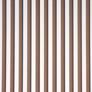 Sample - Schumacher Rigsby Stripe Wallcovering In Umber For Sale